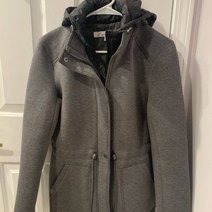Kenneth Cole Lined and Hooded Jacket Gray